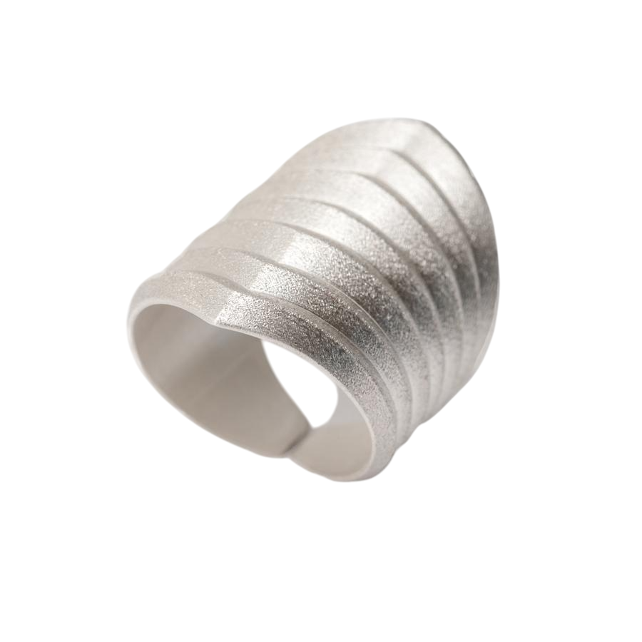 Rhomboid Silver Ring-Jewelry-Maria Samora-Sorrel Sky Gallery
