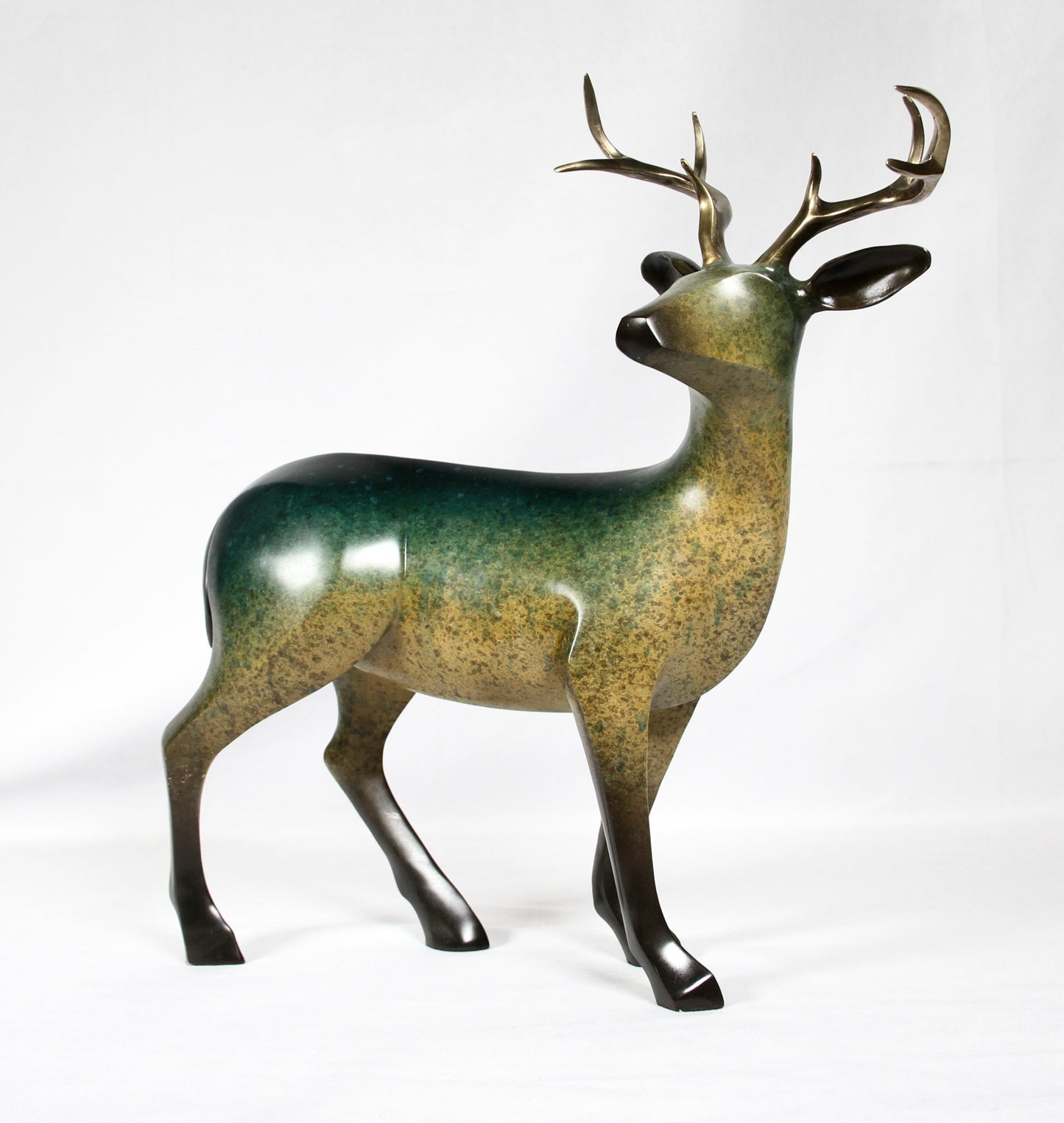 Large Buck-Sculpture-Michael Tatom-Sorrel Sky Gallery