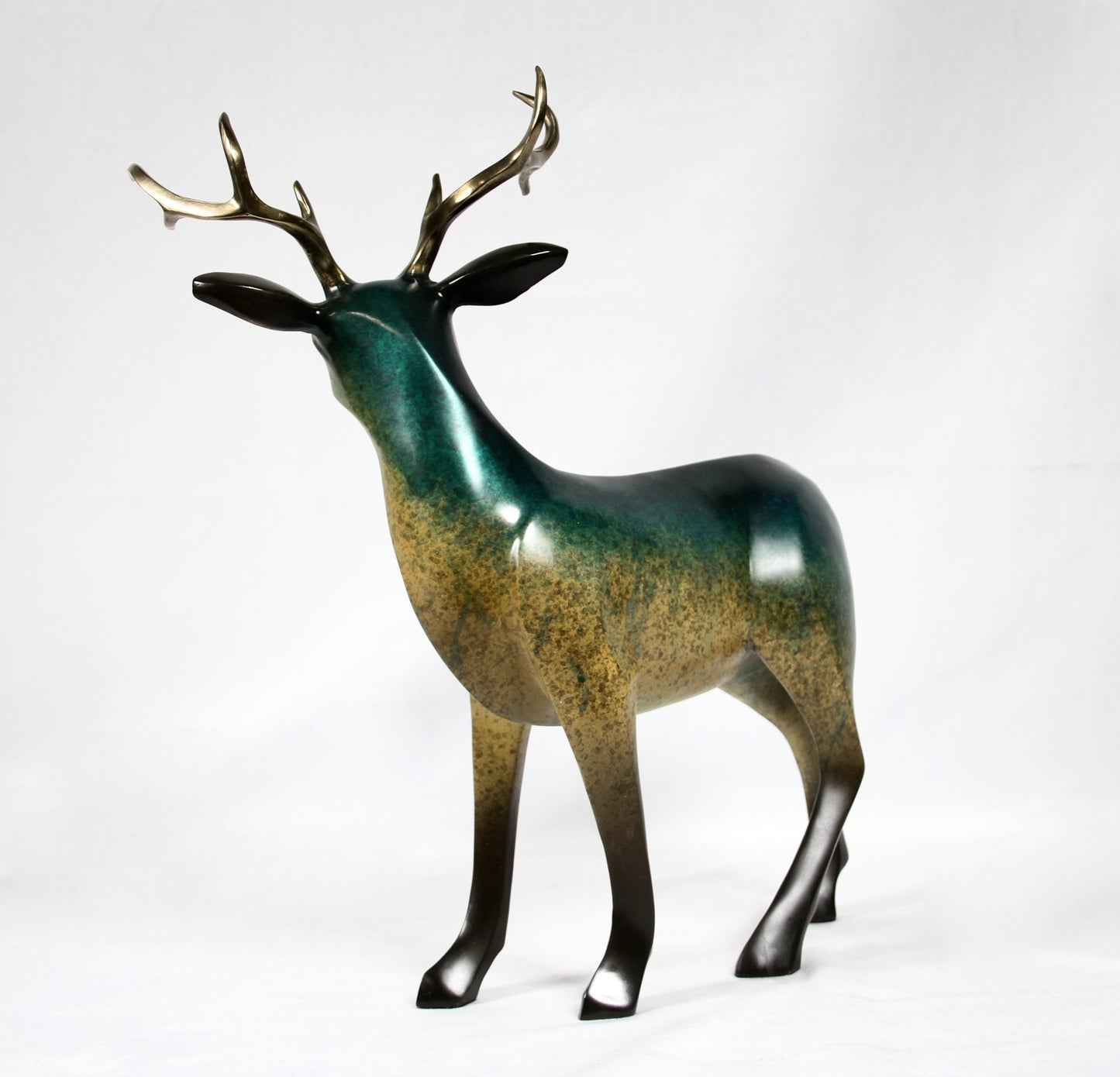 Large Buck-Sculpture-Michael Tatom-Sorrel Sky Gallery