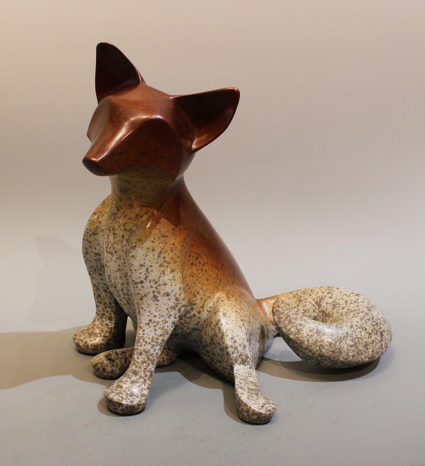 Large Sitting Fox Kit-Sculpture-Michael Tatom-Sorrel Sky Gallery