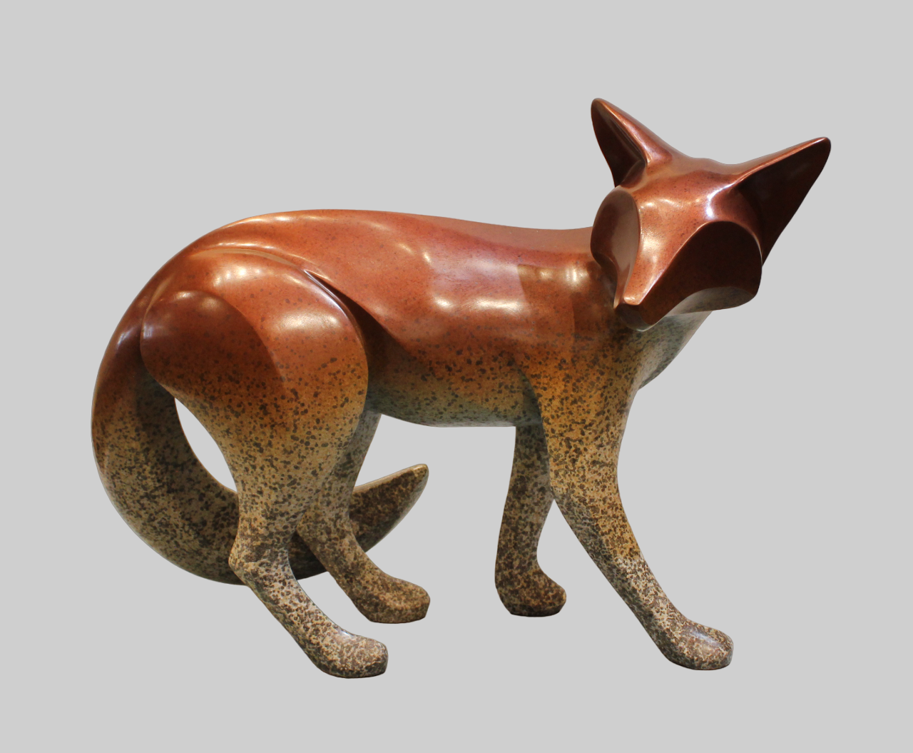 Large Standing Fox-Sculpture-Michael Tatom-Sorrel Sky Gallery