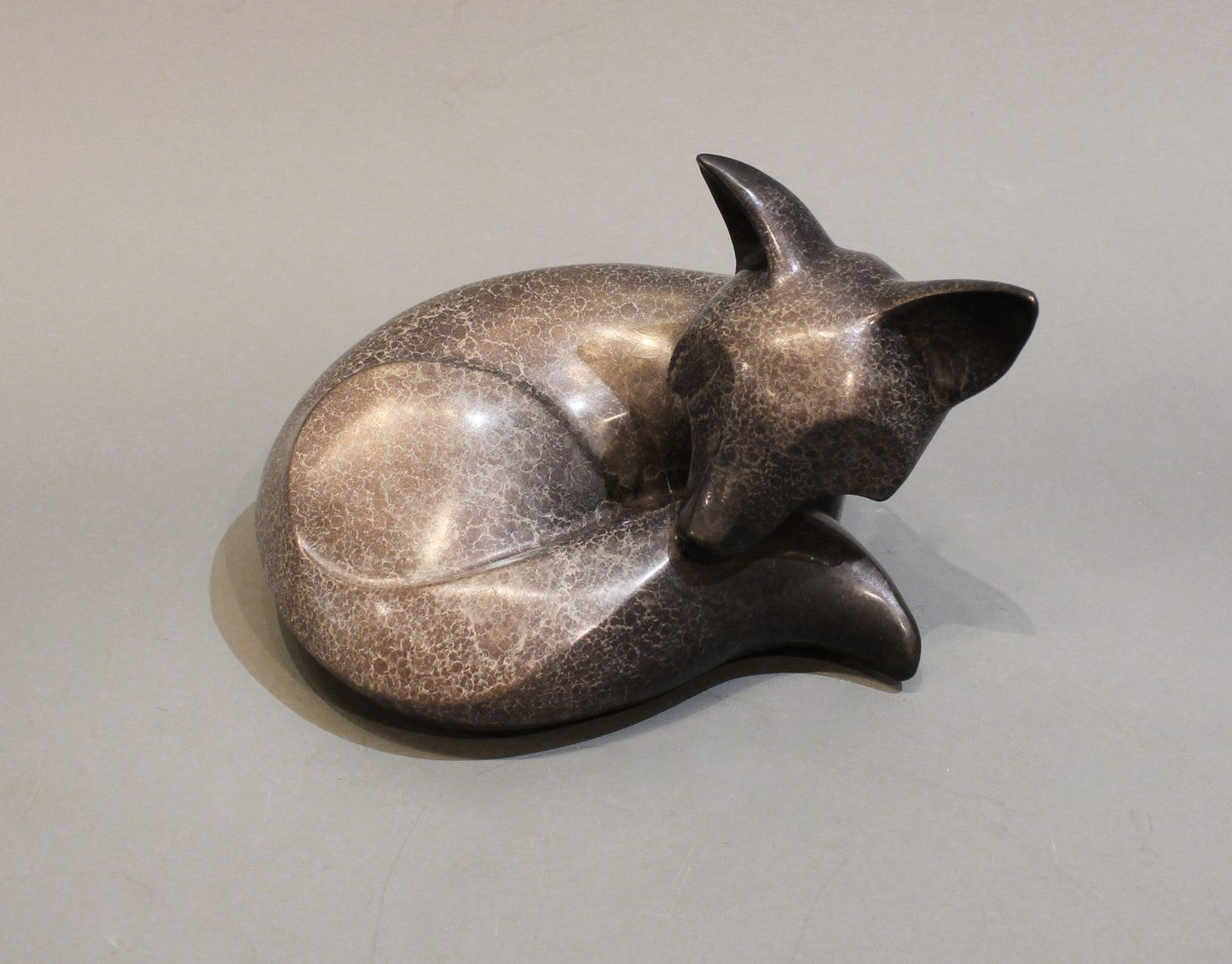 Medium Fox Kit Laying Down-Sculpture-Michael Tatom-Sorrel Sky Gallery