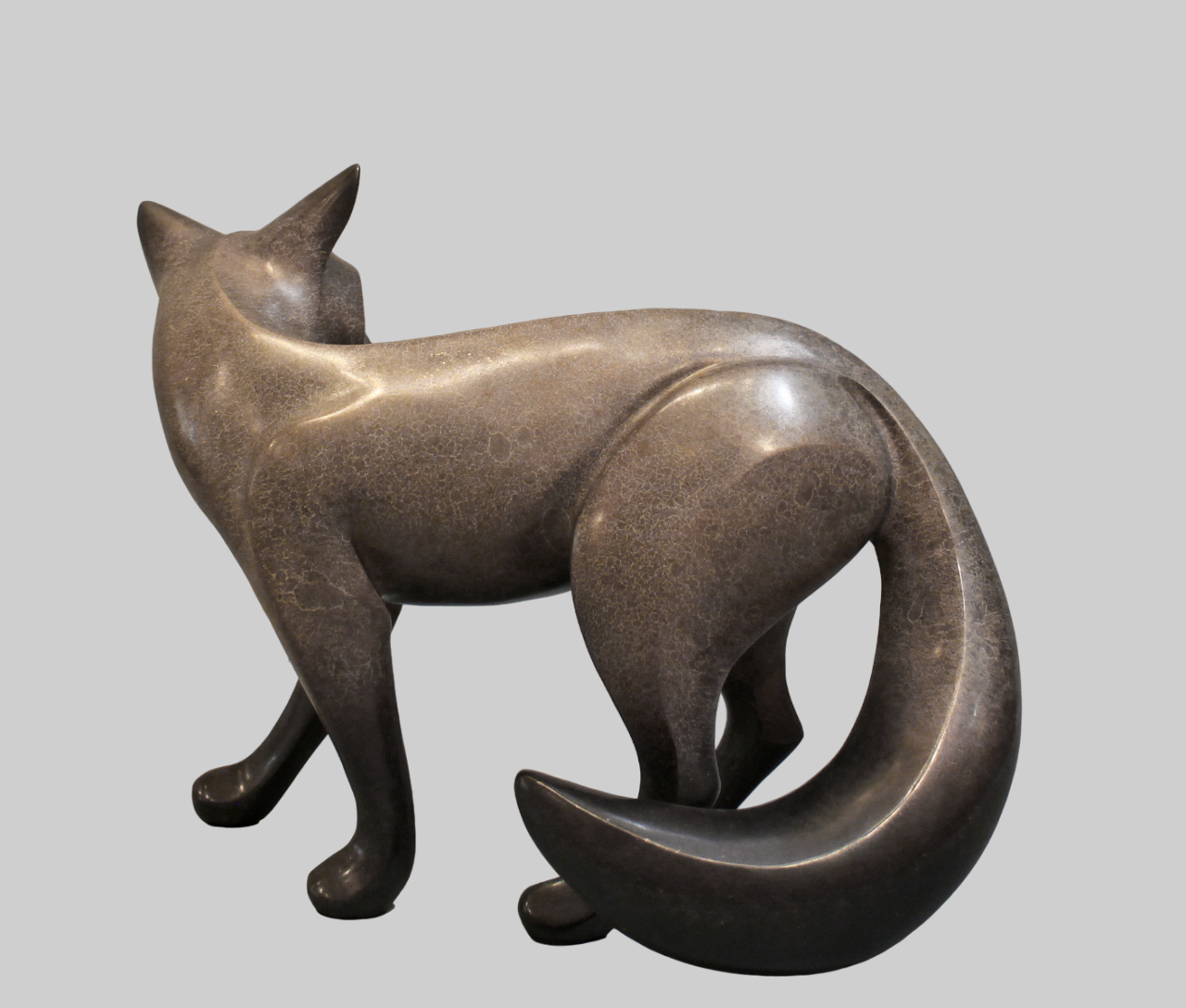 Medium Standing Fox-Sculpture-Michael Tatom-Sorrel Sky Gallery