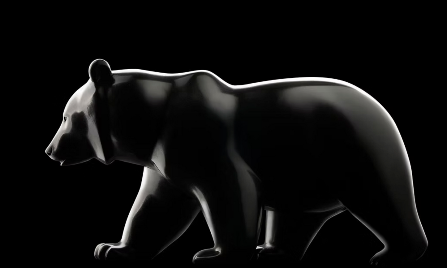 March No. 2 (Brown Bear) | La Marche n°2-Sculpture-Michel Bassompierre-Sorrel Sky Gallery