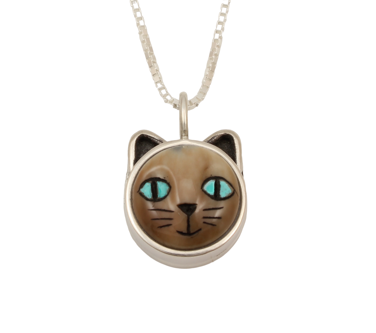 Cat With Green Eyes Pendant-Jewelry-Michelle Tapia-Sorrel Sky Gallery