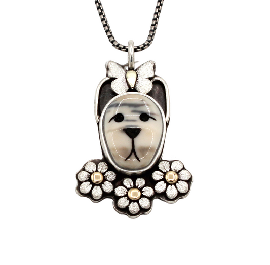 Medium Dog in Garden Pendant-Jewelry-Michelle Tapia-Sorrel Sky Gallery