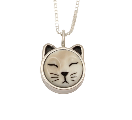 Sleeping Cat Pendant-Jewelry-Michelle Tapia-Sorrel Sky Gallery
