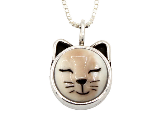 Sleeping Cat Pendant-Jewelry-Michelle Tapia-Sorrel Sky Gallery