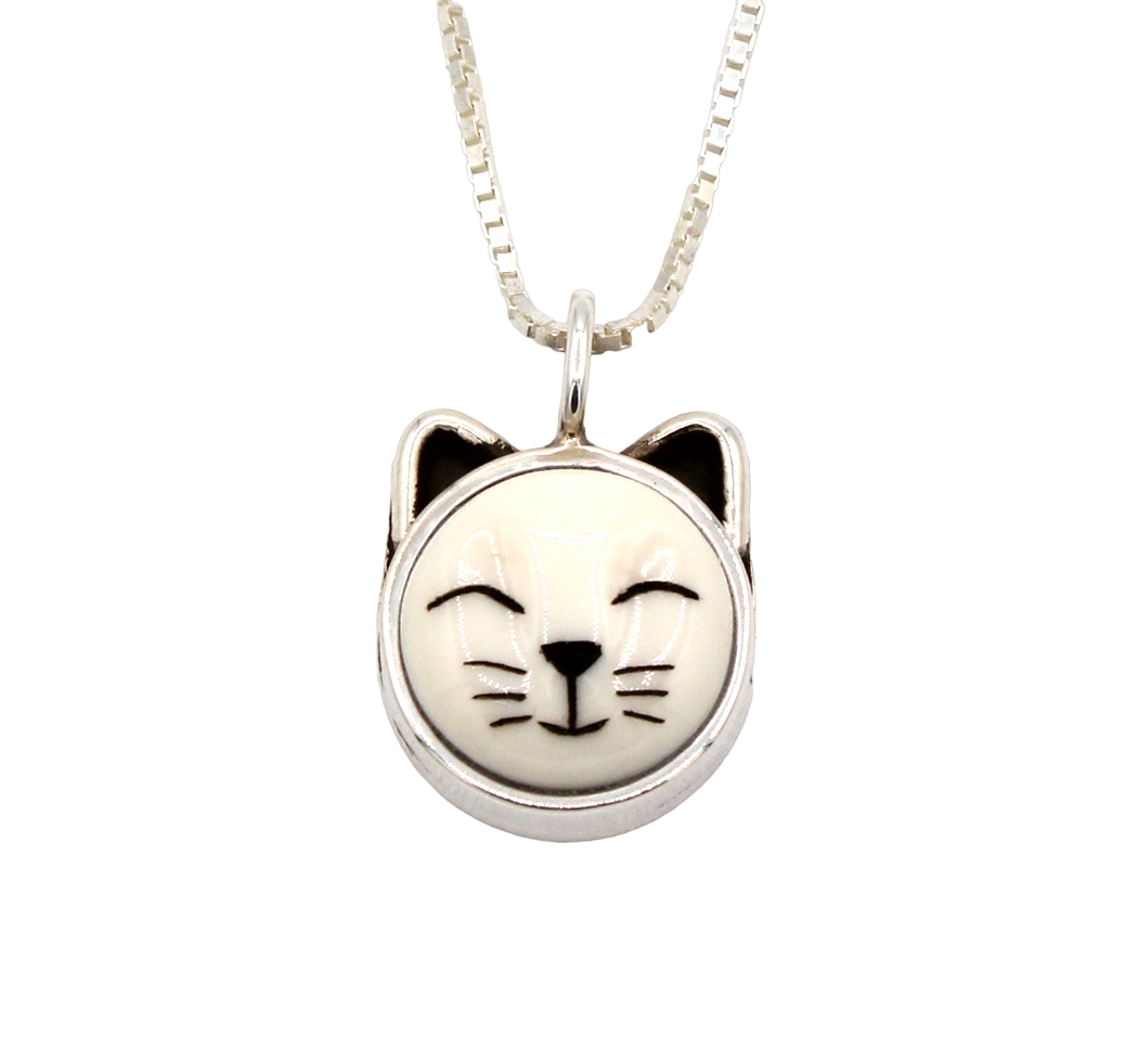 Sleeping Cat Pendant-Jewelry-Michelle Tapia-Sorrel Sky Gallery