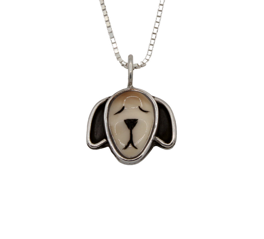 Sleeping Floppy Dog Pendant-Jewelry-Michelle Tapia-Sorrel Sky Gallery