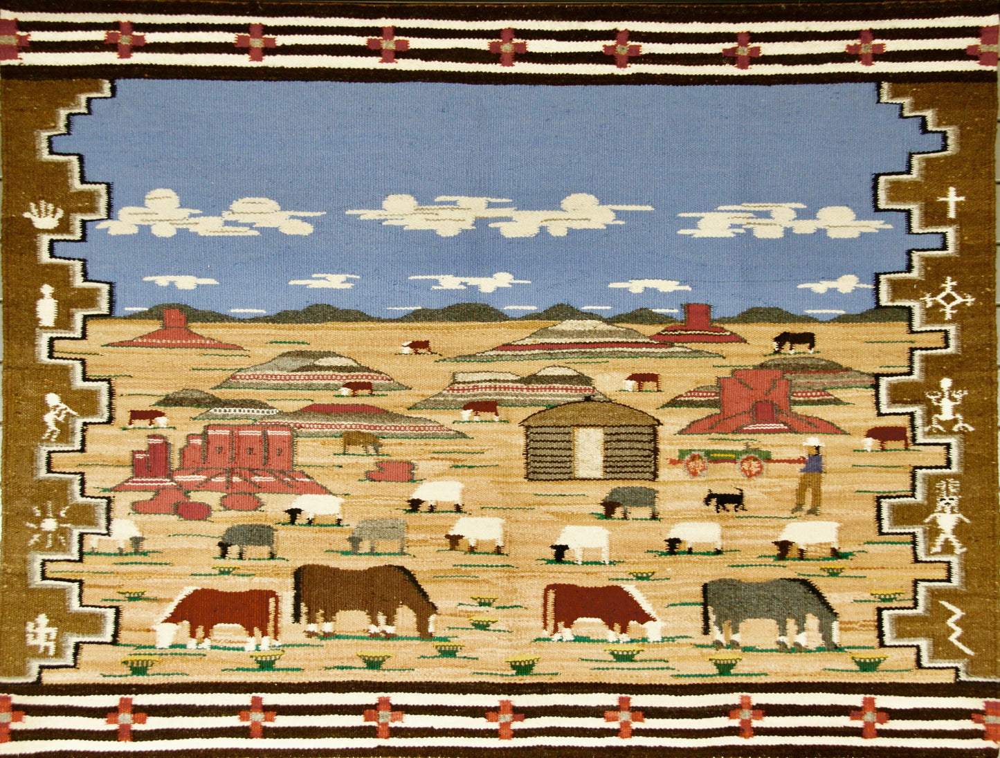 33" x 43" Pictorial-Weaving-Navajo Weaving-Sorrel Sky Gallery
