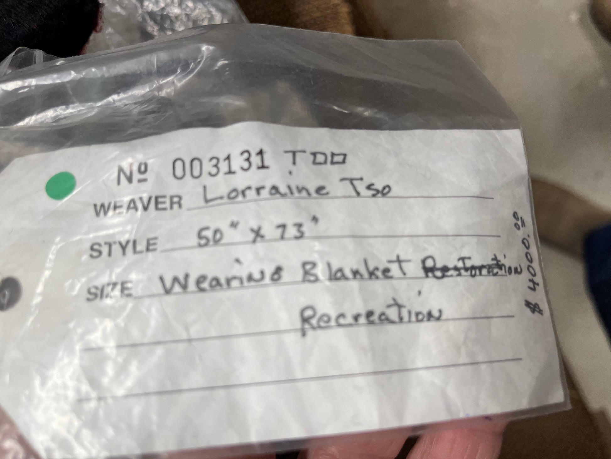 50" x 73" Wearing Blanket-Weaving-Navajo Weaving-Sorrel Sky Gallery