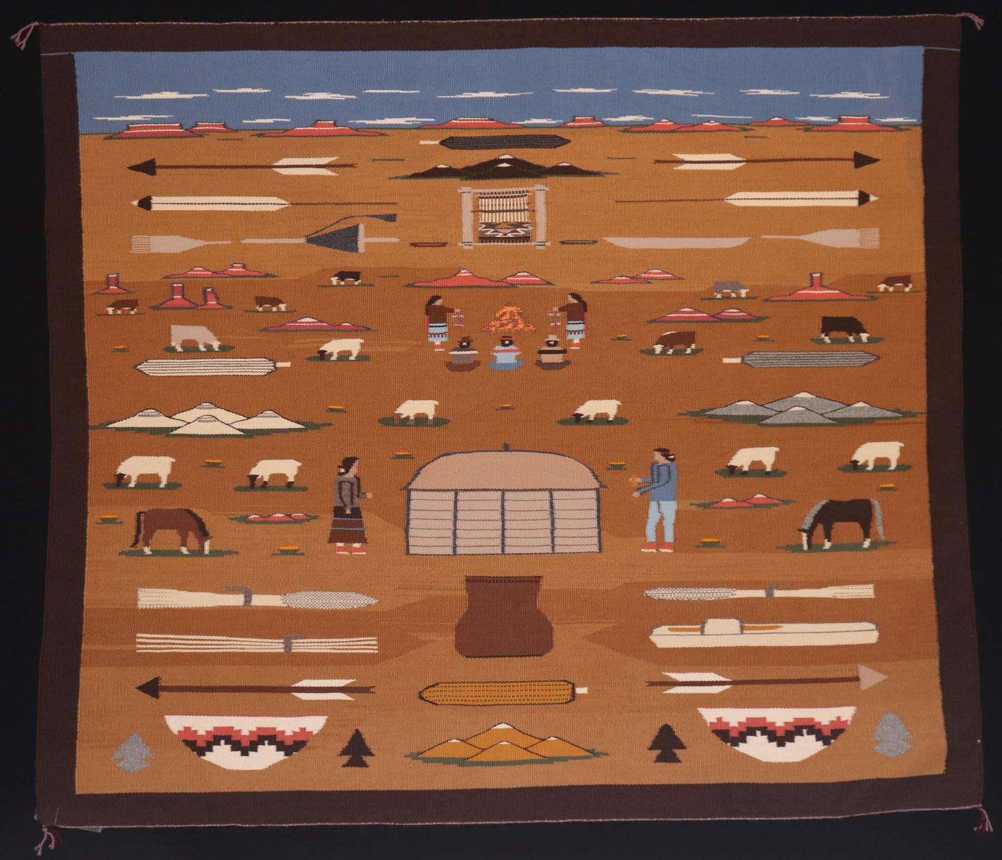 FOUR SACRED MOUNTAINS-Weaving-Navajo Weaving-Sorrel Sky Gallery