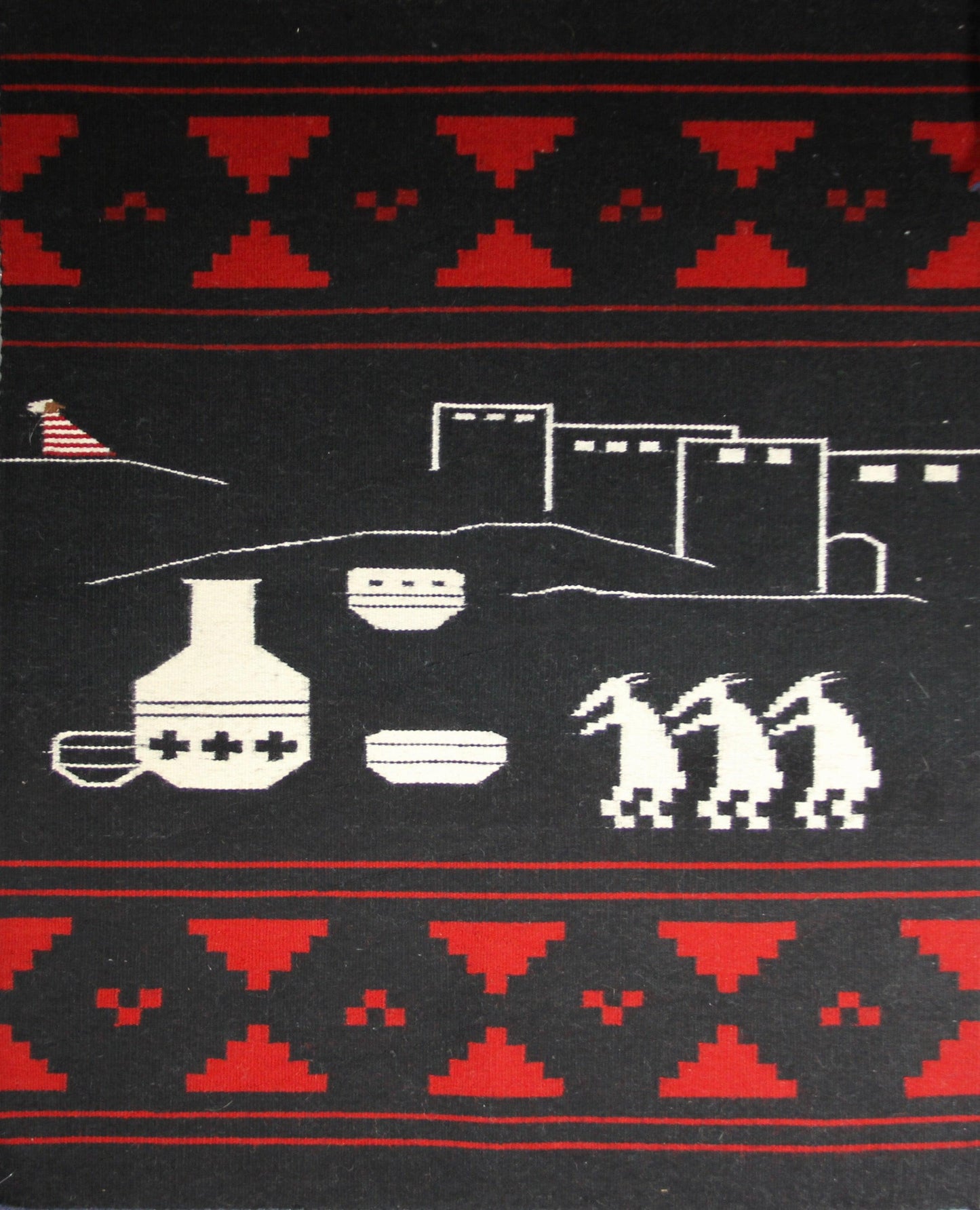 Pictorial - 31 x 39"-Weaving-Navajo Weaving-Sorrel Sky Gallery