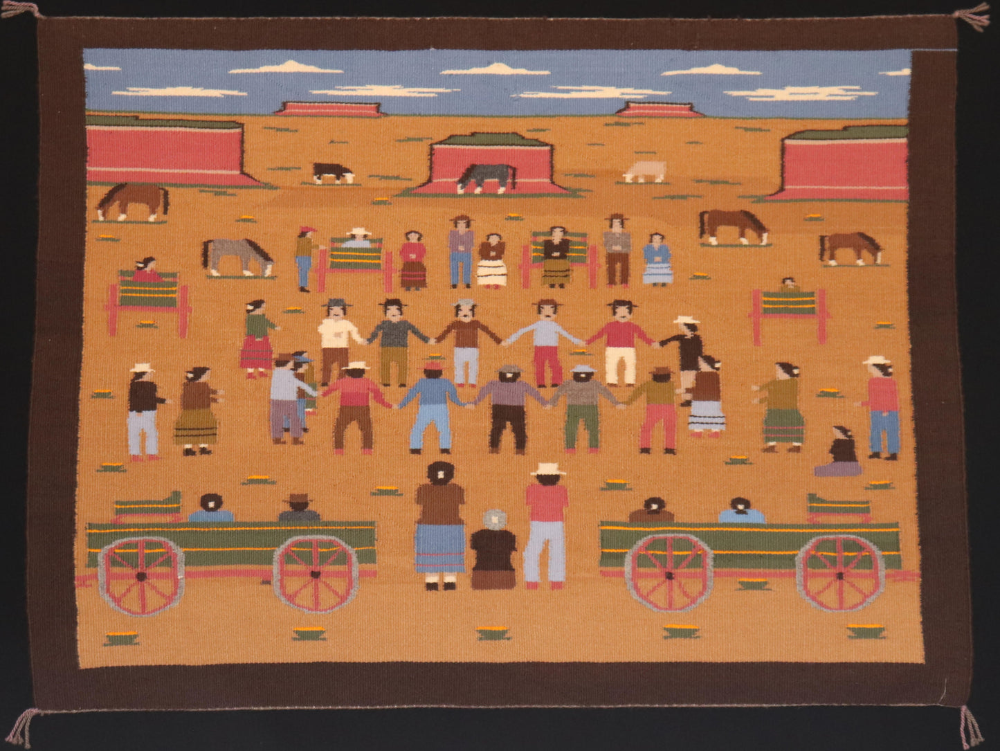 Round Dance Pictorial Weaving-Weaving-Navajo Weaving-Sorrel Sky Gallery