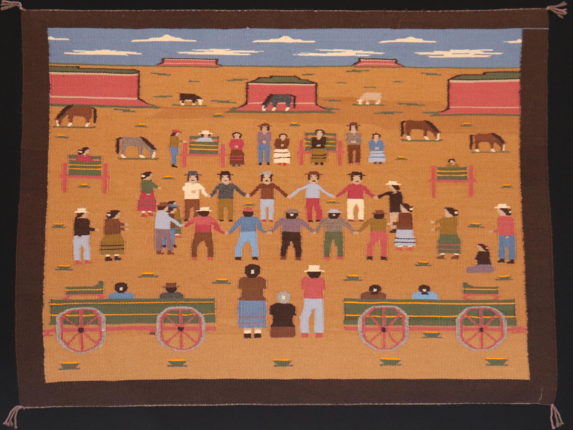 Round Dance Pictorial Weaving-Weaving-Navajo Weaving-Sorrel Sky Gallery