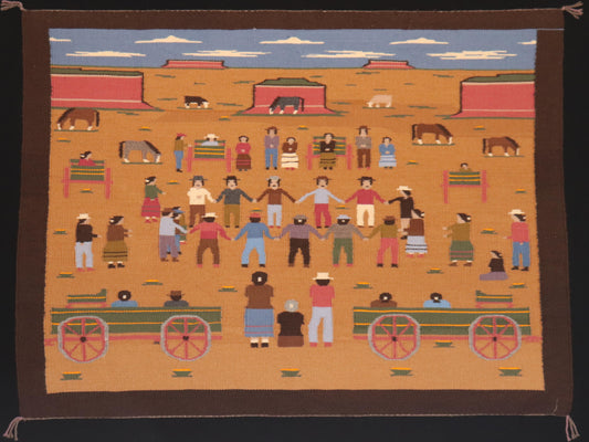 Round Dance Pictorial Weaving-Weaving-Navajo Weaving-Sorrel Sky Gallery