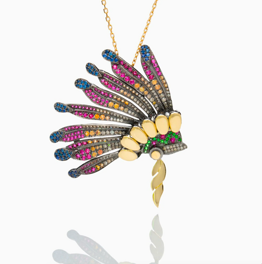 War Bonnet Necklace-Jewelry-Nayla Shami-Sorrel Sky Gallery