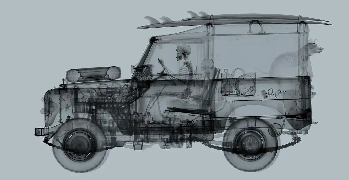 Land Rover Surfer - Nid Grey-Photographic Print-Nick Veasey-Sorrel Sky Gallery