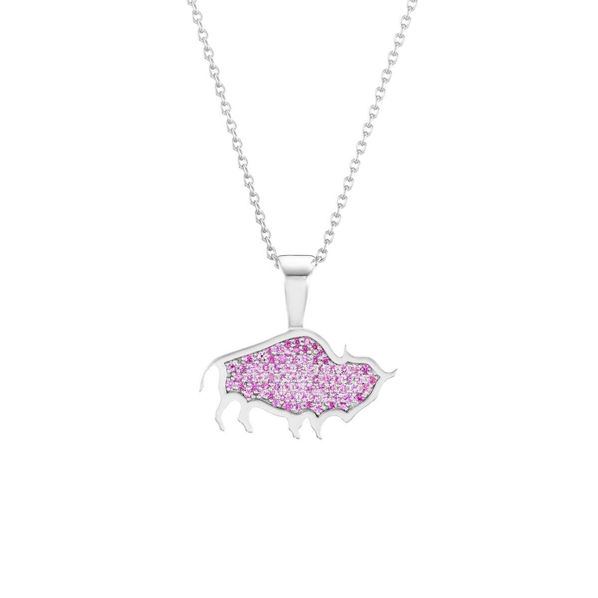 Buffalo Pendant (Colored Stones)-Jewelry-Nighthorse-Sorrel Sky Gallery