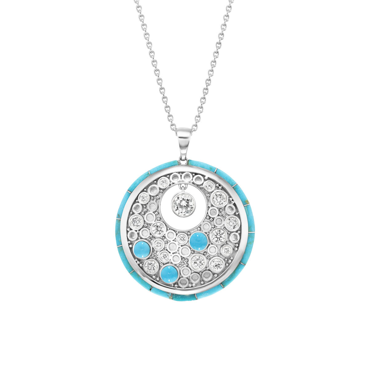 Galaxy Pendant Large (Turquoise)-Jewelry-Nighthorse-Sorrel Sky Gallery