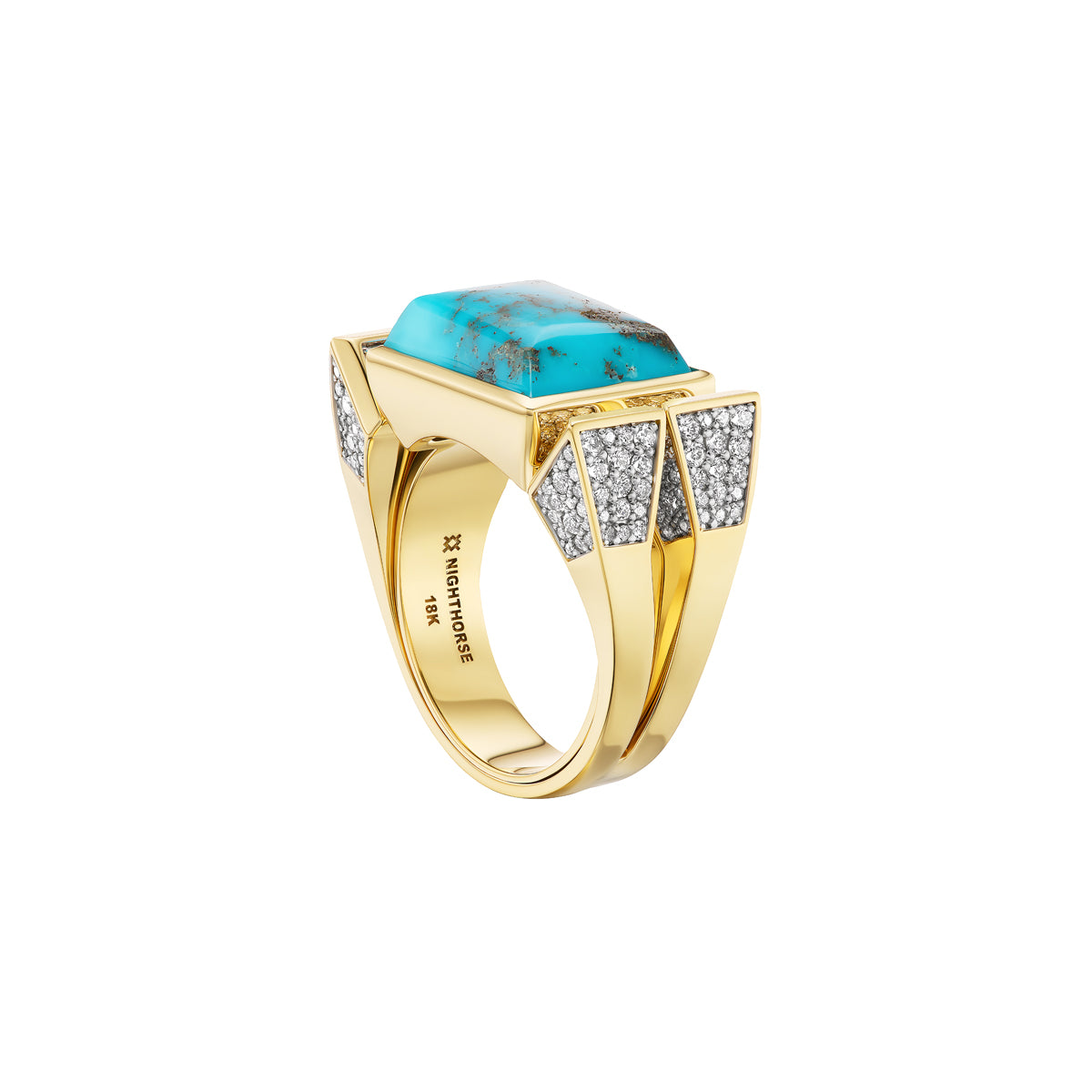 Kingman Horseshoe Nail Ring