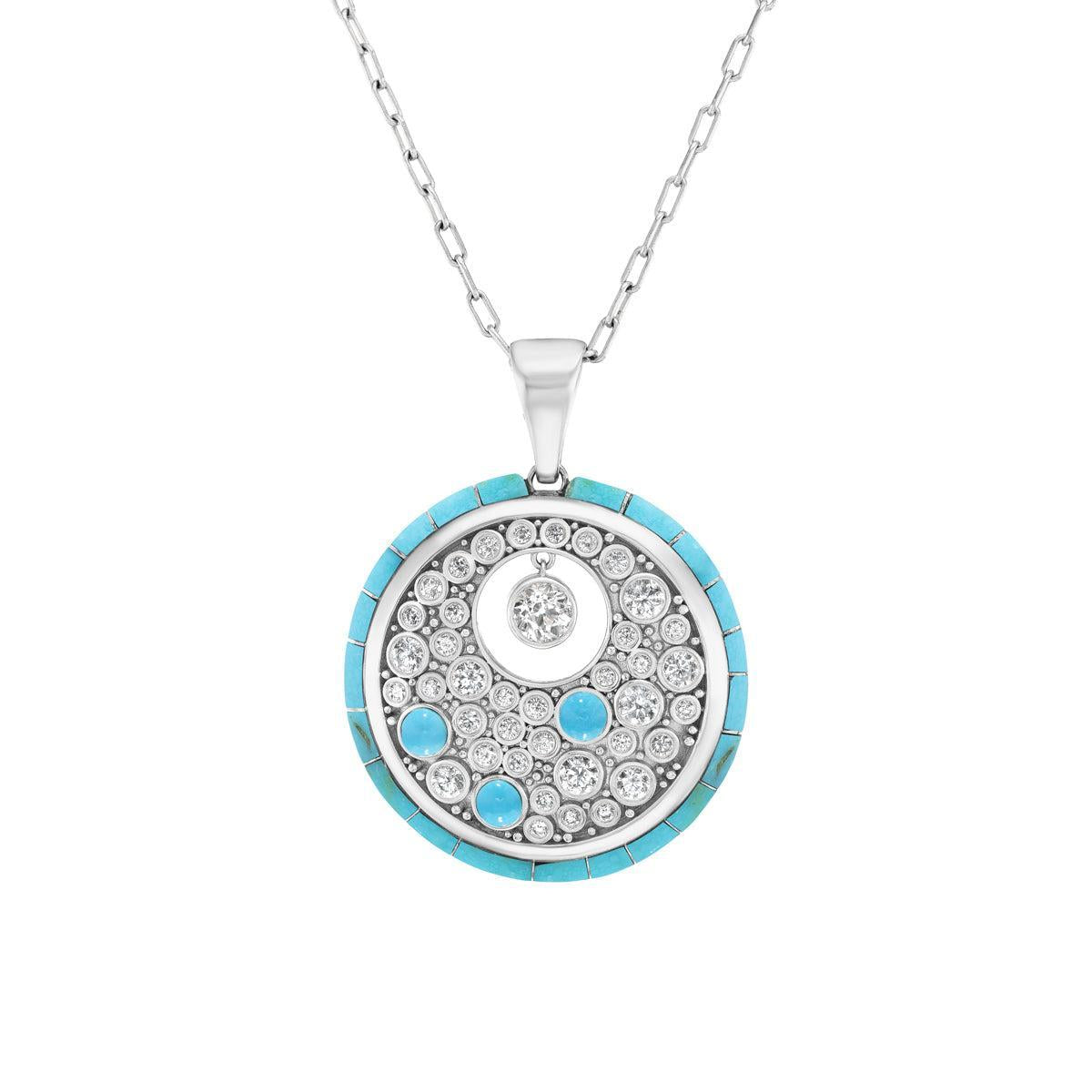 Large Galaxy Pendant (Turquoise)