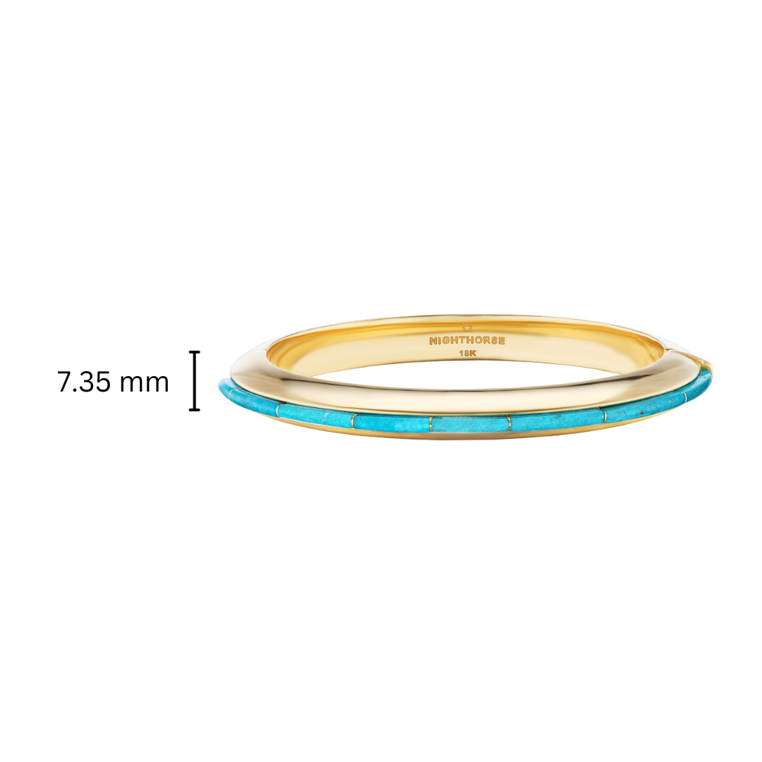 Slim Line Bangle Bracelet (Turquoise)
