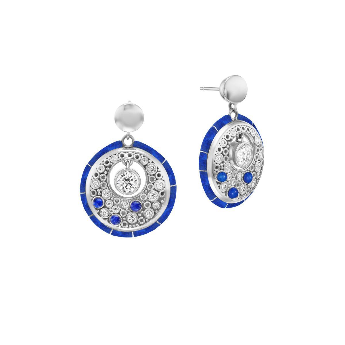 Galaxy Earrings (Lapis)-jewelry-Nighthorse-Sorrel Sky Gallery