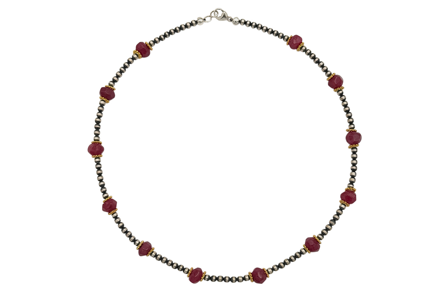 Ruby Single Strand Necklace-Jewelry-Maria Goler Baca-Sorrel Sky Gallery