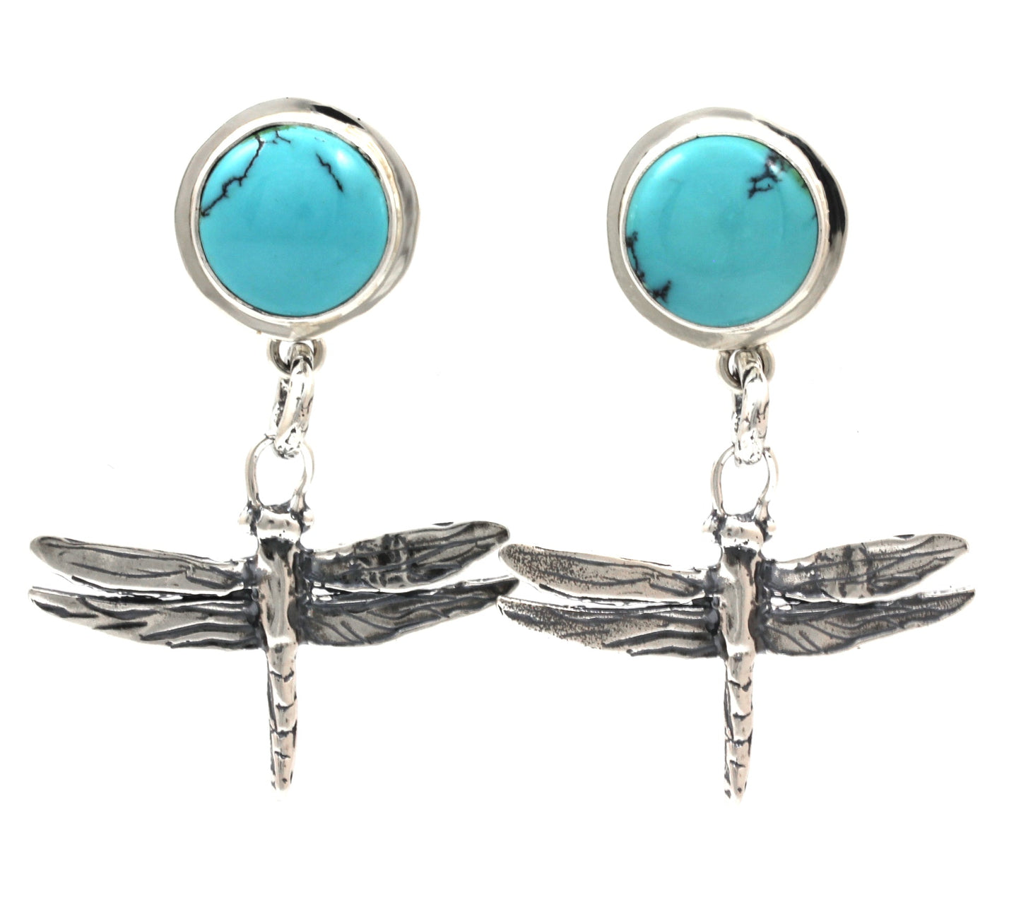 Carico Lake Turquoise with Dragonfly Dangle Earrings-Jewelry-Pam Springall-Sorrel Sky Gallery