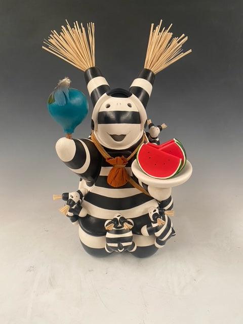 Large Rattle Koshare-Sculpture-Randy Chitto-Sorrel Sky Gallery