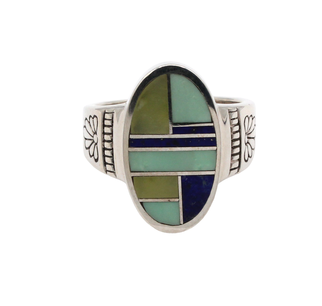 Flower Oval Ring-Jewelry-Ray Tracey-Sorrel Sky Gallery