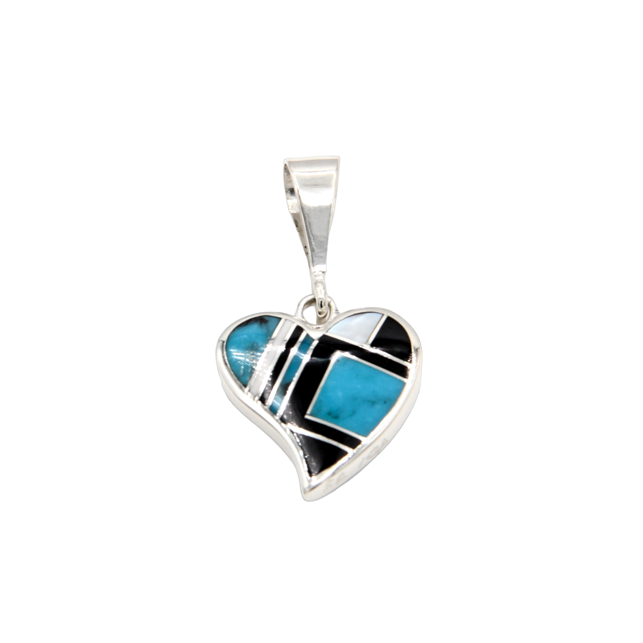 Inlay Heart Pendant-Jewelry-Ray Tracey-Sorrel Sky Gallery