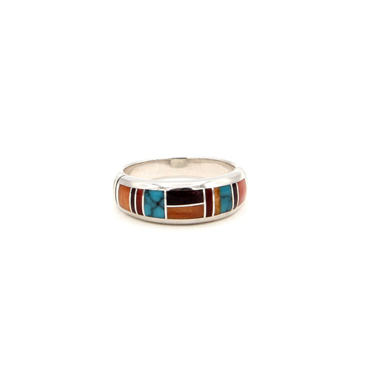 Inlay Narrow Band Ring-Jewelry-Ray Tracey-Sorrel Sky Gallery