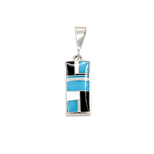 Inlay Rectangular Pendant-Jewelry-Ray Tracey-Sorrel Sky Gallery