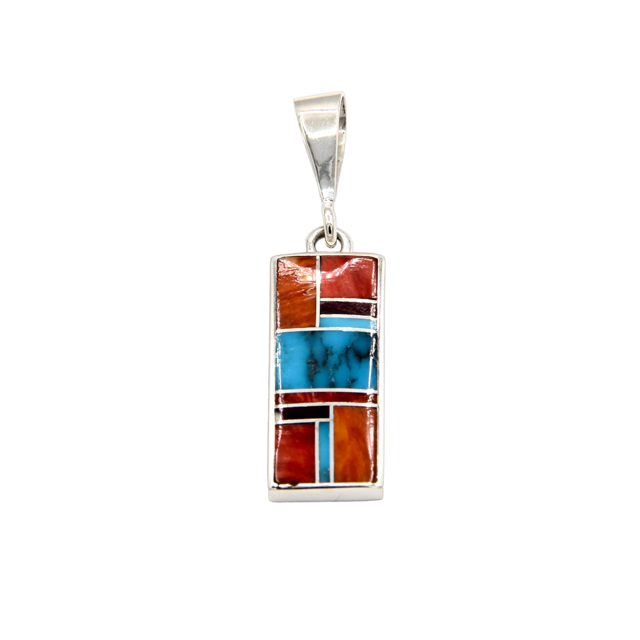 Inlay Rectangular Pendant-Jewelry-Ray Tracey-Sorrel Sky Gallery