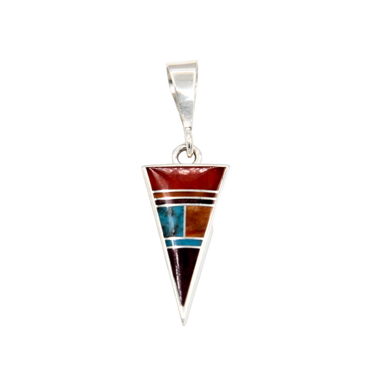 Inlay Triangle Pendant-Jewelry-Ray Tracey-Sorrel Sky Gallery