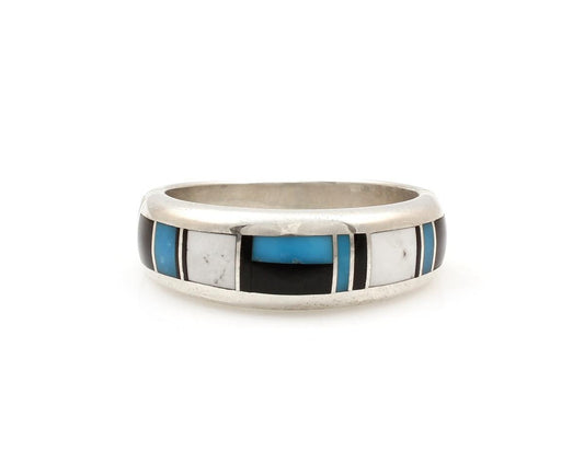 Inlay Wide Band Ring-Jewelry-Ray Tracey-Sorrel Sky Gallery