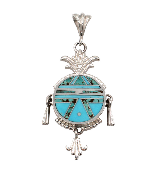 Sunburst Round Yei Pendant-Jewelry-Ray Tracey-Sorrel Sky Gallery
