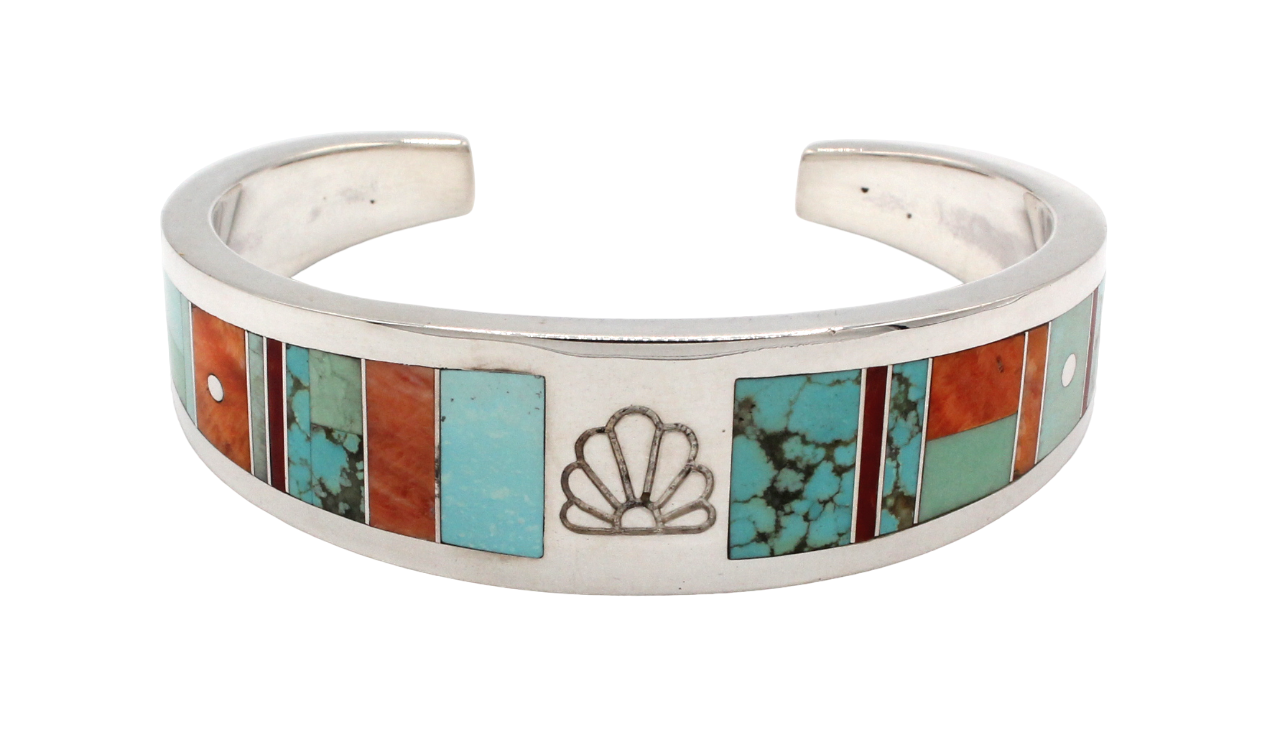 Wide Flower Cuff Bracelet-Jewelry-Ray Tracey-Sorrel Sky Gallery