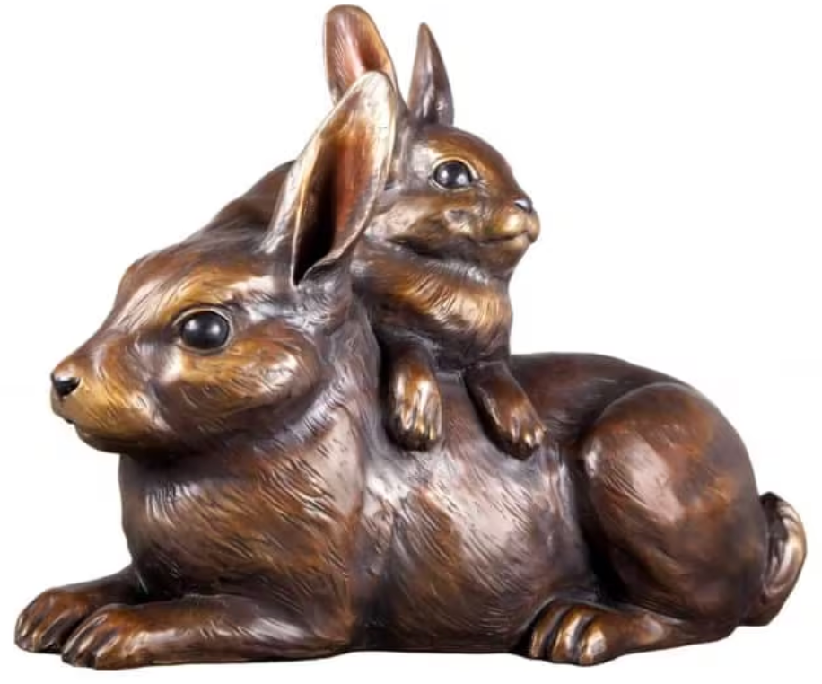 Cottontail Rabbits-Sculpture-Rip Caswell-Sorrel Sky Gallery