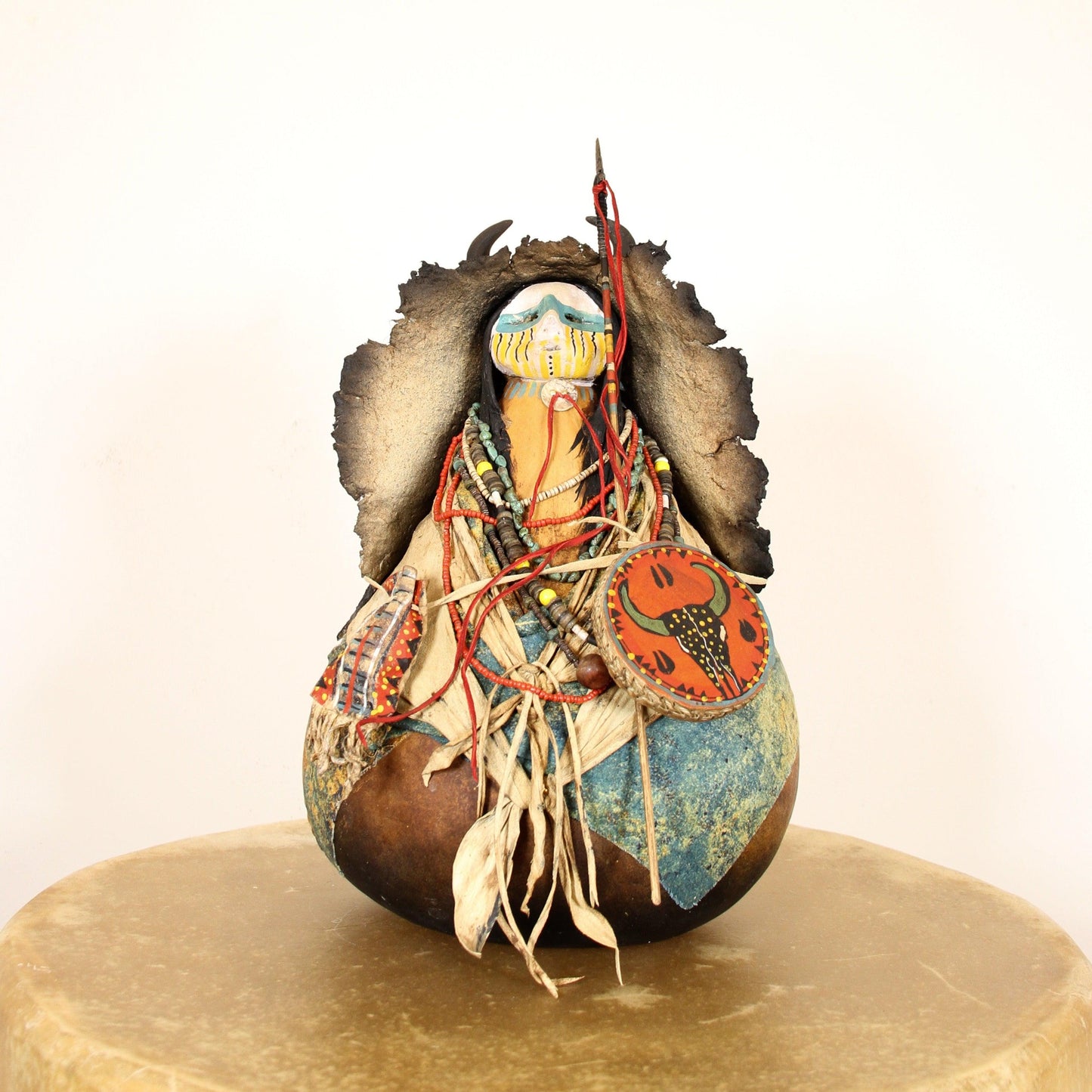 Buffalo Chanter-Sculpture-Robert Rivera-Sorrel Sky Gallery