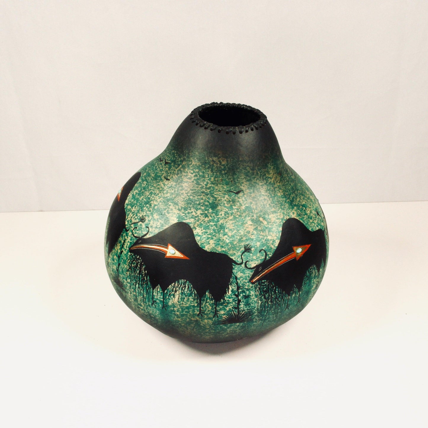 Buffalo Gourd Bowl-Sculpture-Robert Rivera-Sorrel Sky Gallery