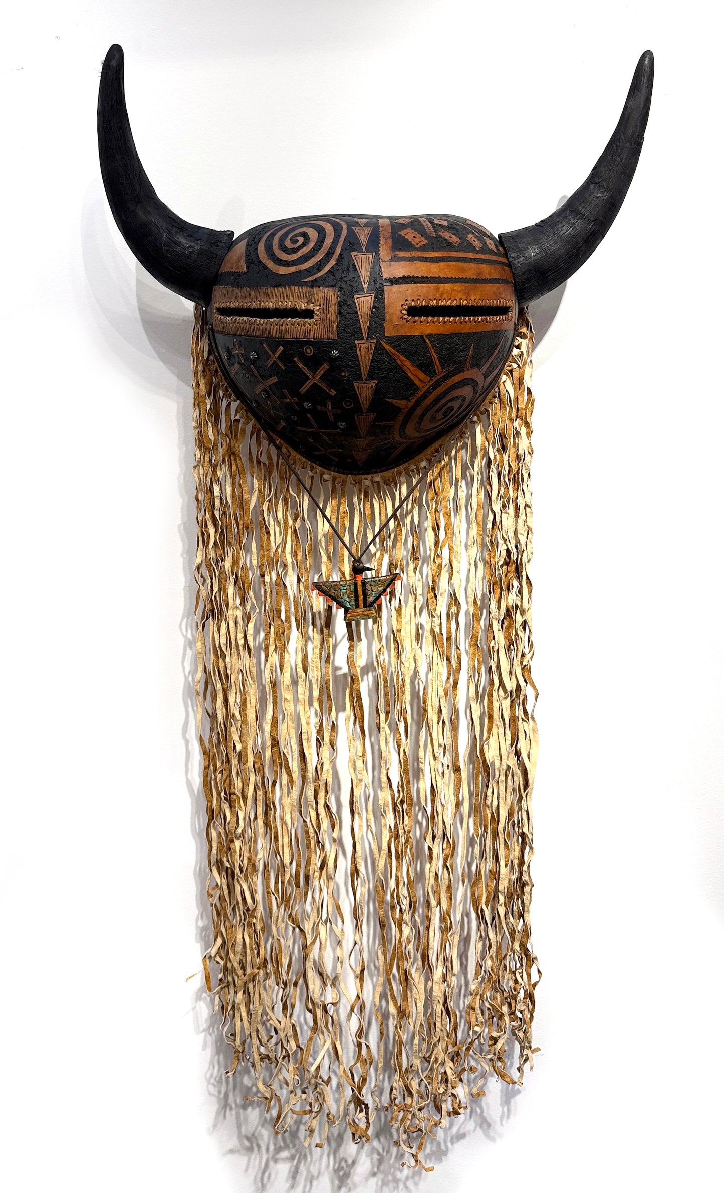 Buffalo Mask-Sculpture-Robert Rivera-Sorrel Sky Gallery