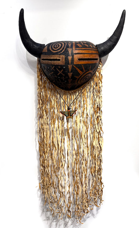 Buffalo Mask-Sculpture-Robert Rivera-Sorrel Sky Gallery