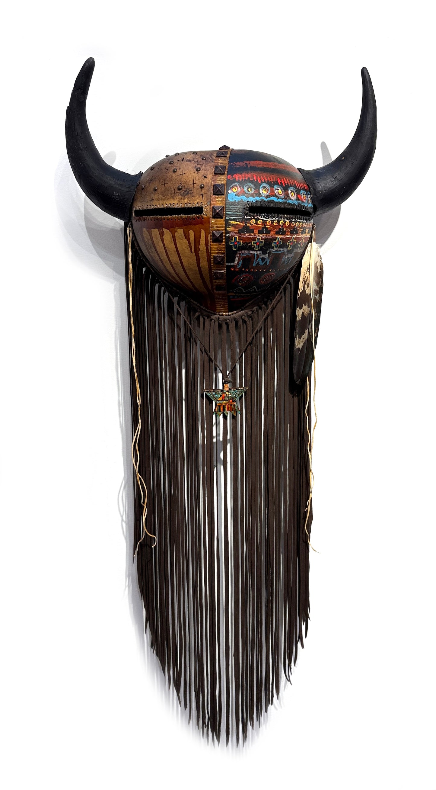 Buffalo Mask-Sculpture-Robert Rivera-Sorrel Sky Gallery