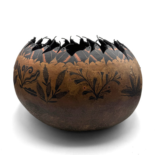Cut Out Quail Bowl-Sculpture-Robert Rivera-Sorrel Sky Gallery