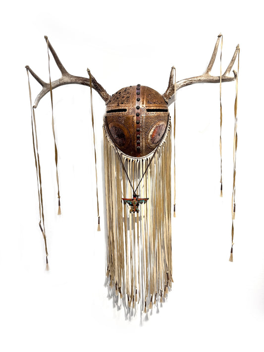 Deer Antler Mask-Sculpture-Robert Rivera-Sorrel Sky Gallery