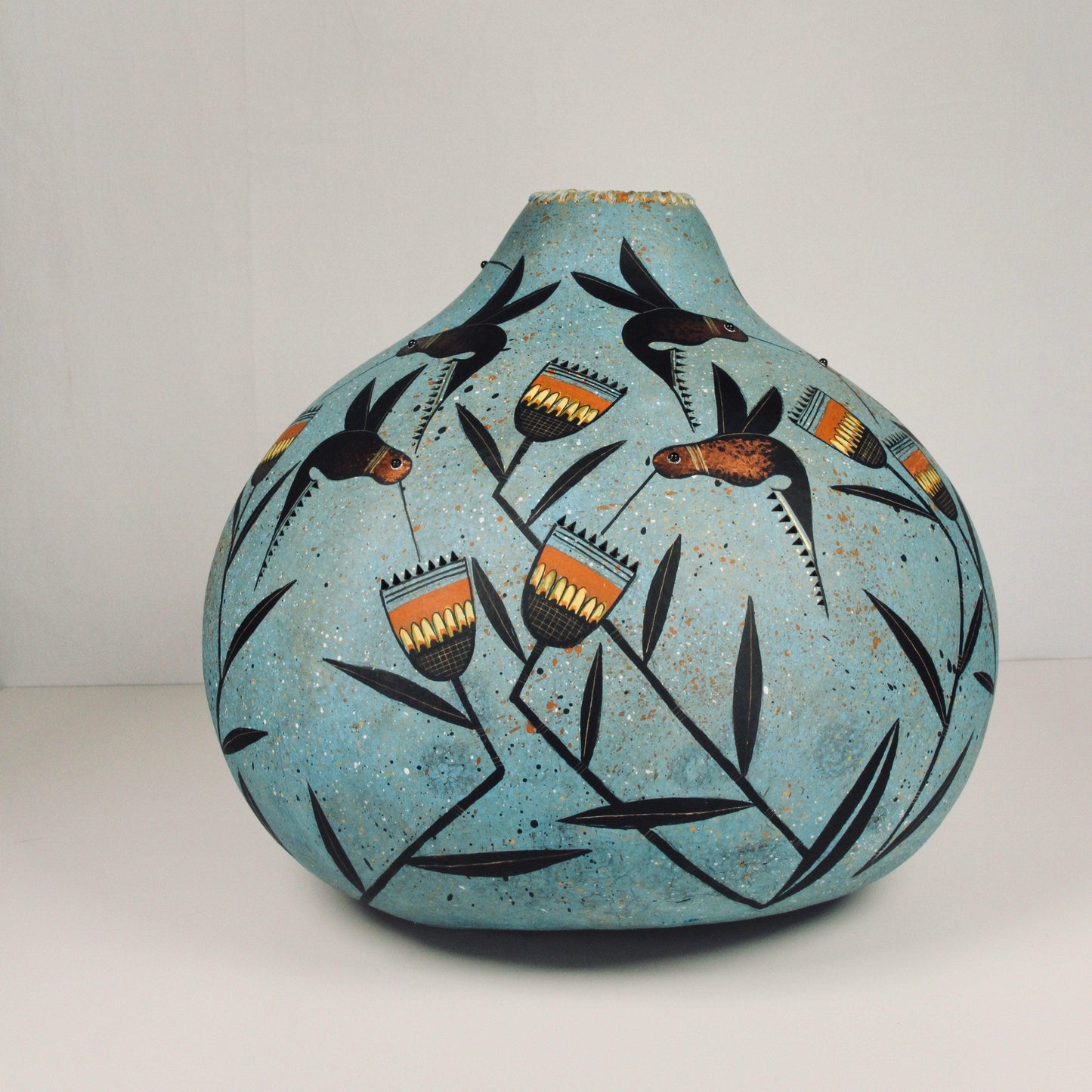 Hummingbird Bowl-Sculpture-Robert Rivera-Sorrel Sky Gallery